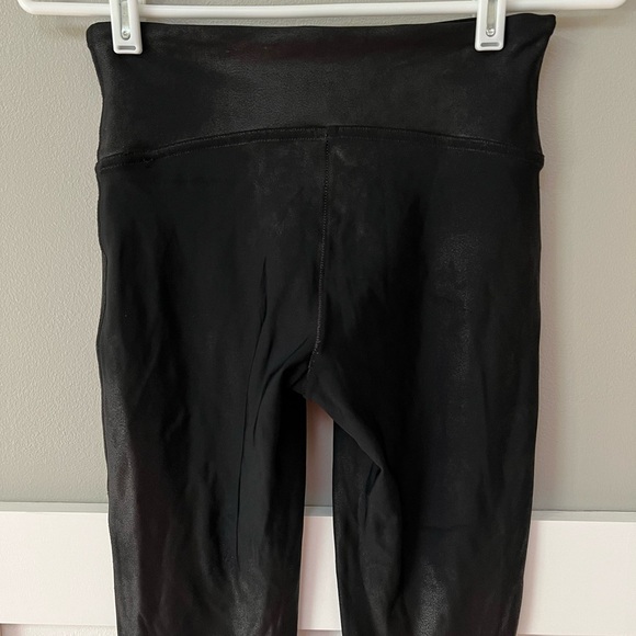 SPANX SPANXshape Faux Leather Leggings in Black - Picture 7 of 9